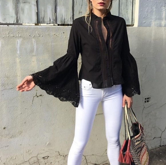 New Auguste Starlight Dancer Angel Black Blouse XS - Picture 2 of 16